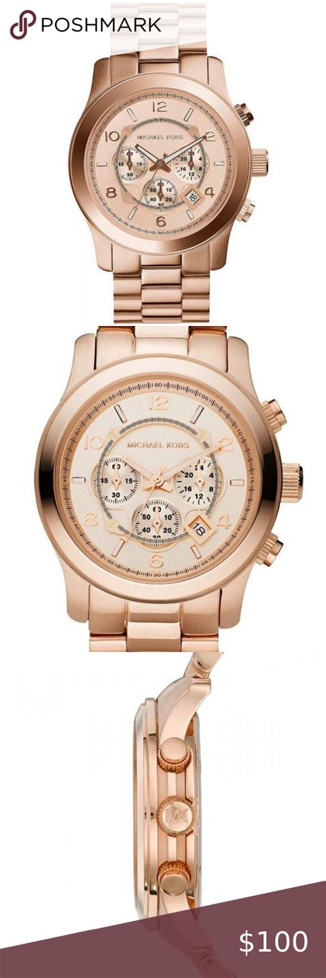 michael kors mk8096 rose gold|Michael Kors MK8096 50mm Rose Gold Stainless Steel Case .